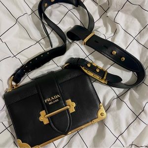 Prada City Calf Saffiano Cahier Bag